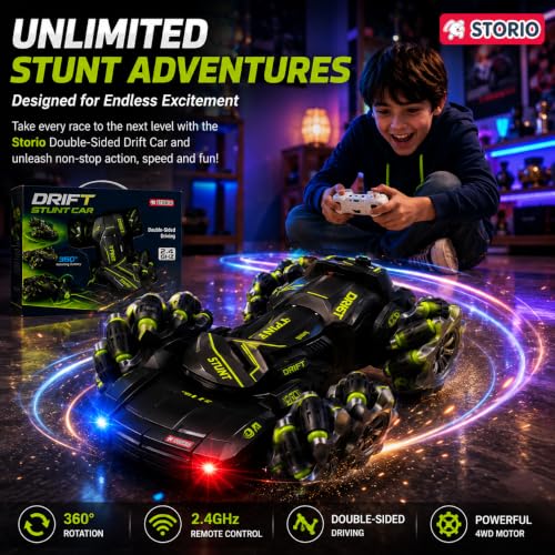 Storio Rechargeable RC Car 4x4 Drift Stunt Car - Image 7