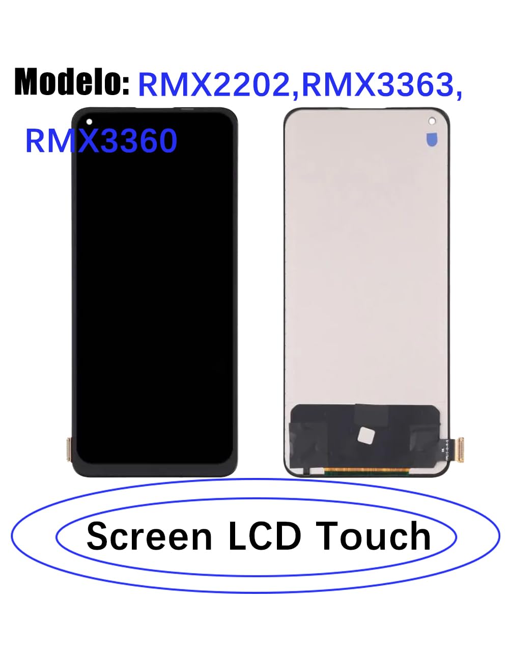Ersatz Display für Realme GT 5G LCD Bildschirm TFT, für Realme GT Master Edition Display Bildschirm Touch Digitizer Assembly Reparaturteile Kit(Ohne Fingerabdruck)