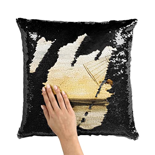 Coussin Sequin Paillettes Pêcheur Traditionnel Idée Cadeau Originale Original