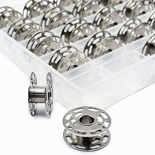 YEQIN 25PCS BOBBINS with Clear Box 0060265000QW - BERNINA bobbins 0060265000 180 185 190 200 435 450 640 730E 1000 1630