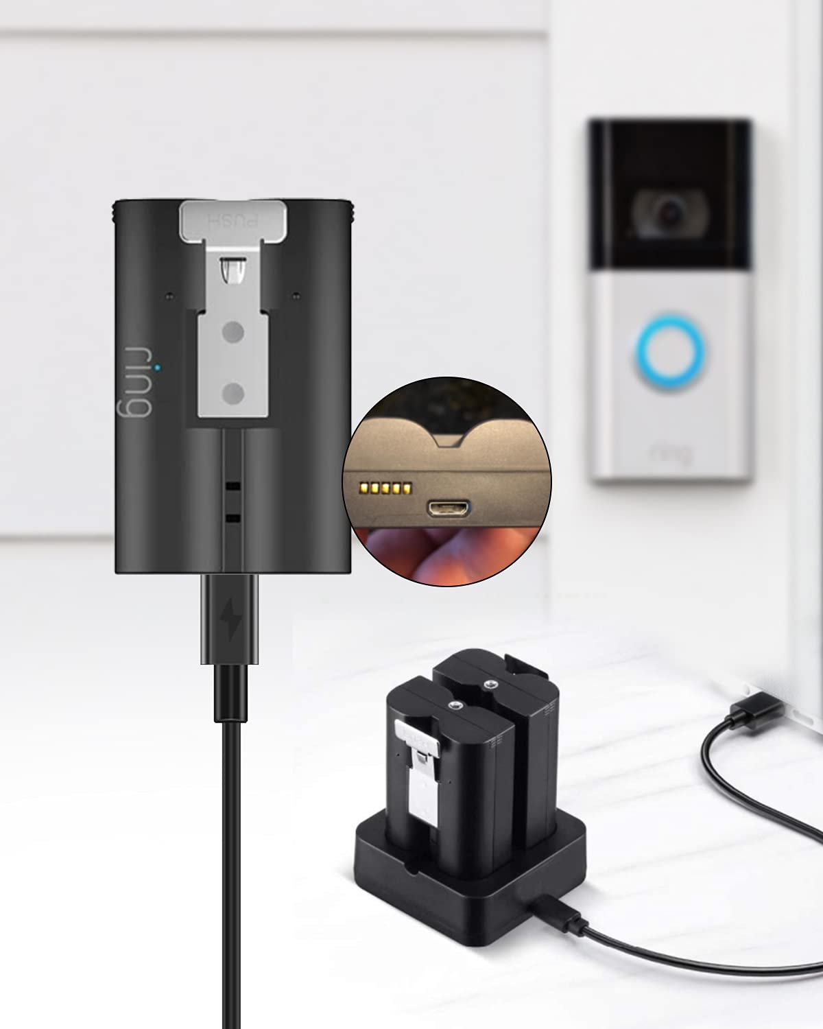 Usb Cable How Do You Charge A Ring Doorbell Ring Battery Ring