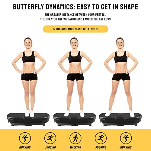 3D Vibrationsplatte mit Trainingsbänder | extra groß Slim und rutschfest | Ultra leiser Motor | Bluetooth Lautsprecher… – Bild 4