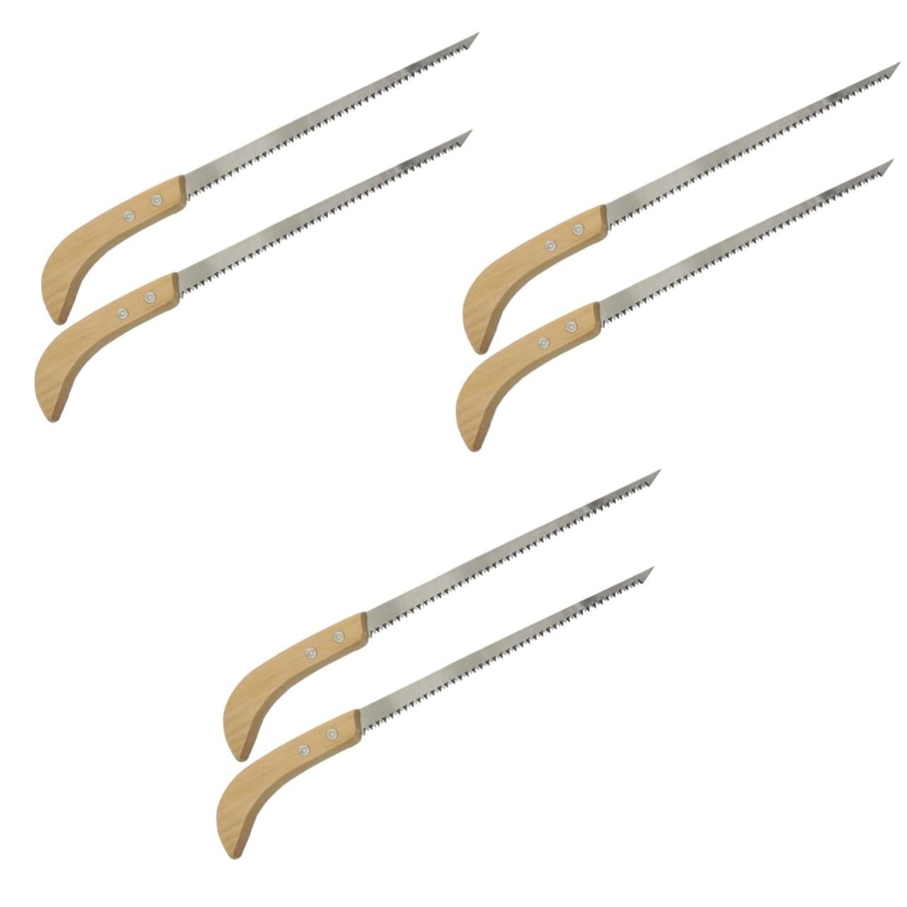 ifundom 3 Set Seghetto Da Giardinaggio Con Legno Antiscivolo Per Potatura E Falegnameria Strumento Compatto E Leggero 2 Pezzi*3