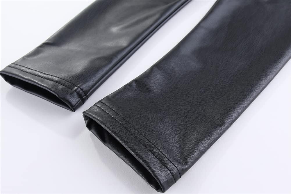 Mud Kingdom Little Girls Warm Pants Faux Leather Fleece Lined - Image 7