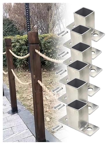 Anclajes para postes de 30x30 mm que solucionan el balanceo de barandillas de terraza, pack de 6