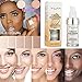 TLM Flawless Colour Changing Foundation, Self Adjusting Warm Skin Tone Foundation Nude Face Makeup Base Moisturizing Liquid Cover Concealer for Women Girls SPF15