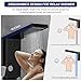 ROVATE Rainfall Waterfall Shower Panel Tower System, 304 Stainless Steel Bathroom Shower-Tower with 5 Rain Body Massage Jets and 3 Sets Handheld, Shower Column Wall Mounted Black