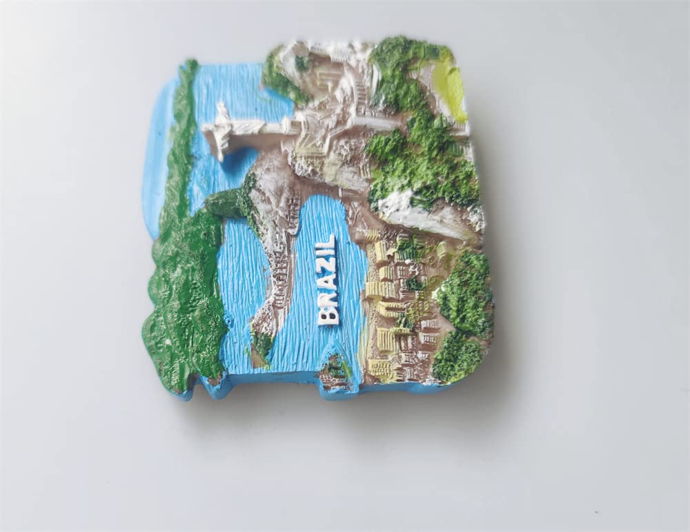 Colección Imanes Turísticos Imán De Nevera 3D Brasil Regalo De Recuerdo, Resina Hecha A Mano Brasil Refrigerador Imán Hogar Y Cocina Decoración Colección Colección Imanes Turísticos Mundial