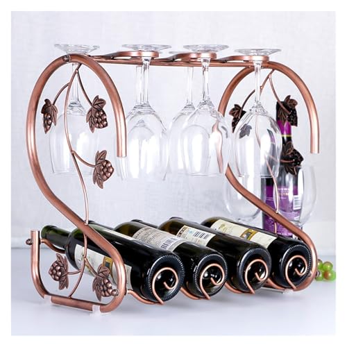 Soporte Vintage de Bronce para 4 Botellas y 6 Copas miniatura 5