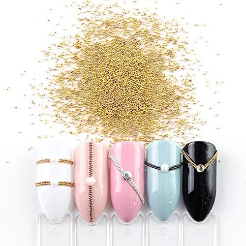 Nail Art Perlen Pulver, 3D DIY Micro Stahl Perlen Einfarbige Nail Art Dekorationen Mini Charm Stud Nail Professional Für… – Bild 7