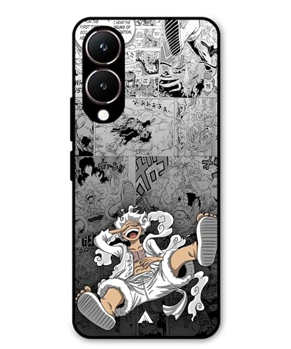 Image of Premium Anime 2 Case for Vivo Y28 (Glossy Finish) Soft-Touch Metal TPU Back Cover, Shockproof, Designer, Aesthetic Mobile Phone Case