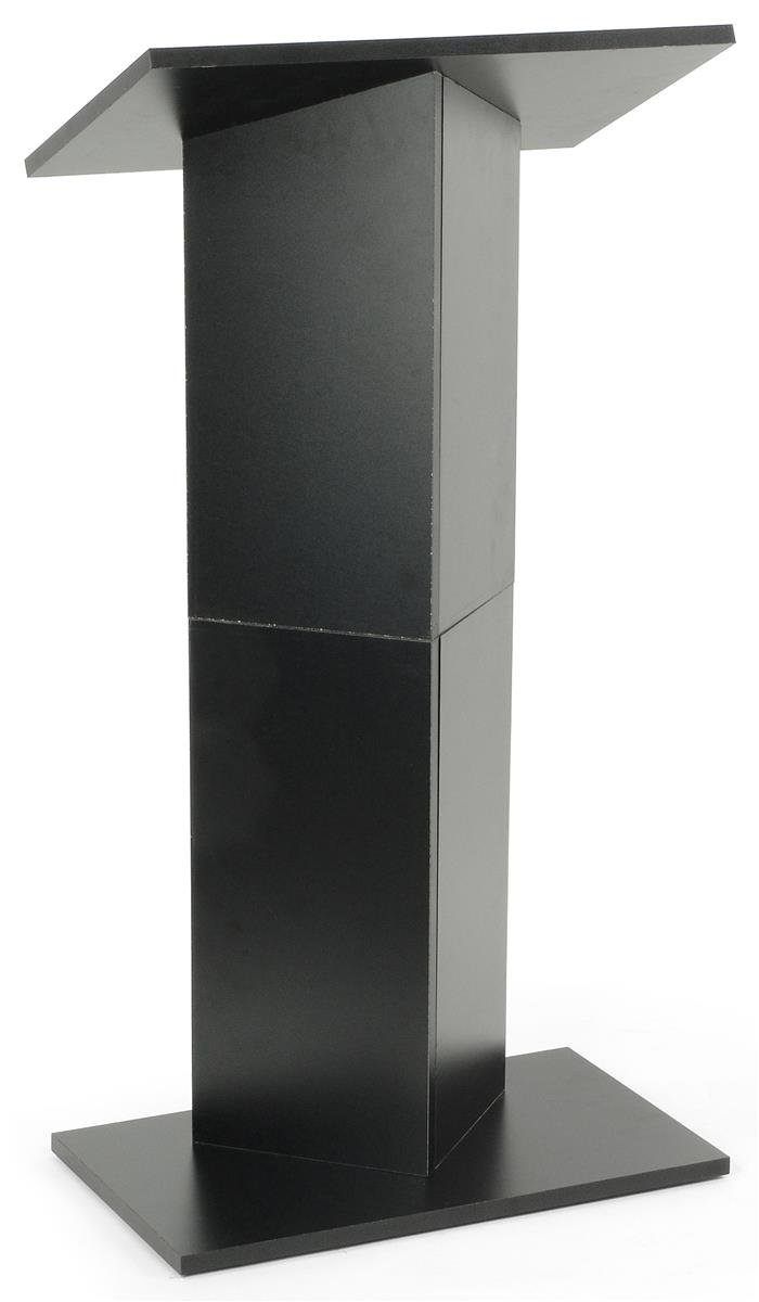 Portable Lectern, Lightweight Column Podium with Folding Design for Transport, Carrying Bag Included - Black