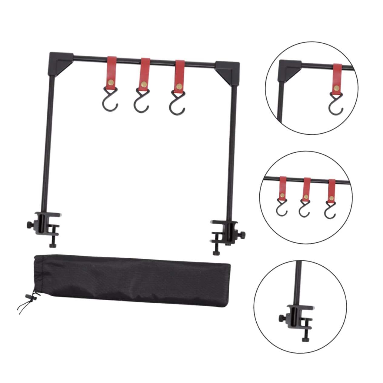 Happyyami 1 Juego Estante de Escritorio Linterna de Camping Soporte para Acampar Accesorios para Acampar Colgador de artículos Diversos para Acampar Estante al Aire Libre Almacenamiento