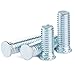 Galvanized Steel Flat Head Pressure Riveting Self Clinching Threaded Studs Bolts (100,UNC 4#-40 x 5/16)