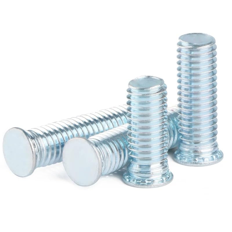 Galvanized Steel Flat Head Pressure Riveting Self Clinching Threaded Studs Bolts (50,UNC 5/16-18 x 1)