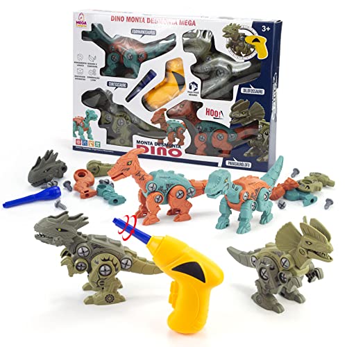 BRINQUEDO DINO MONTA E DESMONTA DE PLASTICO - SORTIDOS - MC906