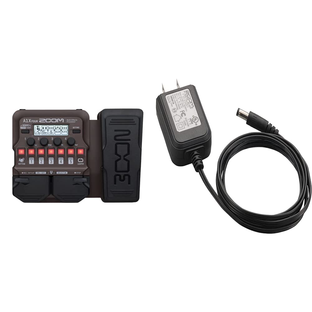 Zoom A1X FOUR Acoustic Guitar Multi-Effects Pedal & AD-16 Netzteil