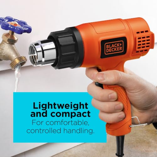Image of BLACK+DECKER Heat Gun for Crafts, Corded, Dual Heat Settings up to 1000 Degrees, 1350 Watt (HG1300) (Pack of 2)