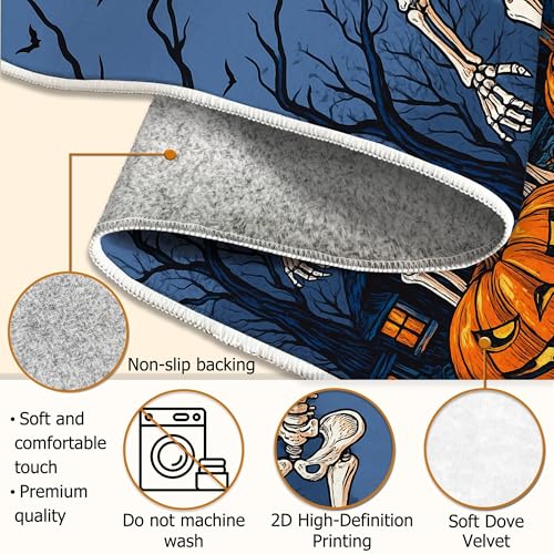 Tapis de couloir squelette d'Halloween doux et durable - 7