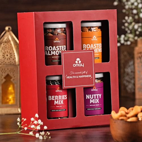 Omay Foods Wholesome Treats Gift Box I Diwali Gift Hamper I Roast...