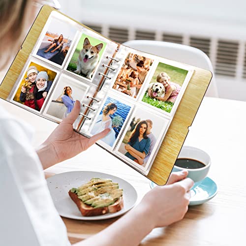 Zeeyuan 240 Pockets Mini Photo Album Book 2X3 Inch Pictures For Fujifilm Instax, Wooden Polaroid Photo Album For Instax Mini 7S 8 8+ 9 25 26 50S 70 90 Instant Camera #TOP6