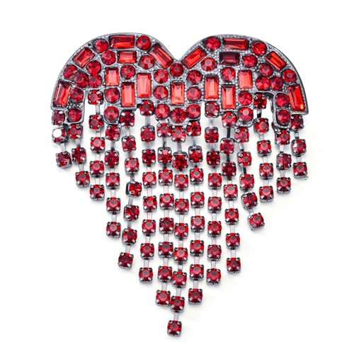 Image of Fashion Rhinestone Heart Brooch Pin for Women