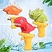 Ulikey Pistola de Agua de Juguete, 3 Piezas Juguete de Pistola con Dinosaurio, Pistola de Agua para Niños en Verano, Juguete de Agua para Niños Pulverización Batalla de Agua Playa Piscina (Juguete-a)
