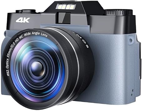 Digital Camera, For Photography, 48 MP, Digital Photography Camera, 3" Flip Screen, Selfile Camcorder, 4K Streaming, Macro Lens, Streaming Video Camera, Easy to Use, Zoom, School Trips, Students