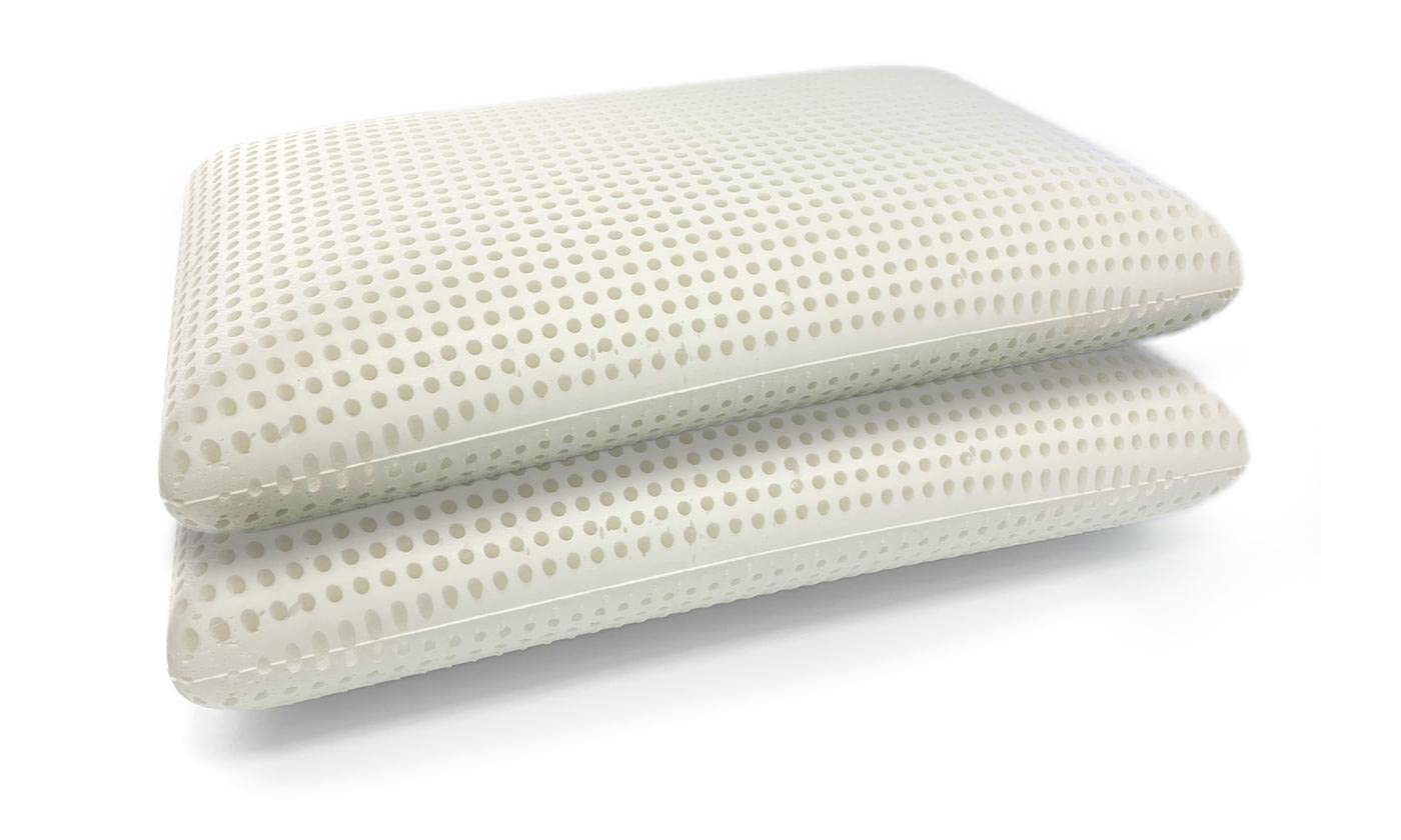 Talamo Italia - Guanciale Ariete, Cuscino sfoderabile saponetta in Memory Foam, 100% Made in Italy, Anallergico e Traspirante, 71x41h11 cm, Set da 2