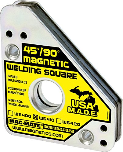 MAG-MATE WS410 Magnetic Welding Square with Covered Magnet and 75 lb Capacity, Silver #1