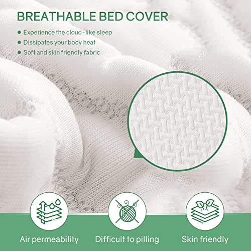 Image of PayLessHere Queen Size Mattress,Fiberglass Free 6 Inch Green Tea Cooling Gel Memory Foam Mattress in a Box,Medium-Firm,Pressure Relief&Temperature Regulation,CertiPUR-US Certified,White
