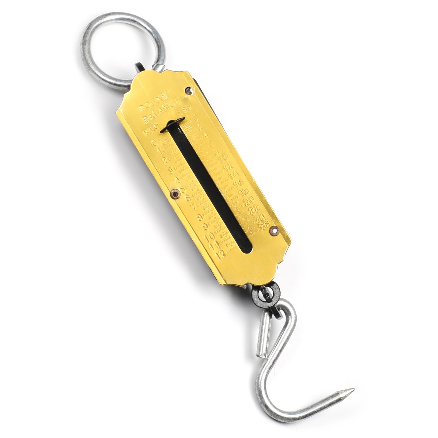 Bettomshin Spring Balance Hanging Hook Handheld Metal Weighing Scale Kilo & LBS 12KG-image-32