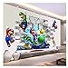 Juegos Super Mario Bros 3D View Art Pegatinas de pared Calcomanías Mural Decoración para el hogar Pegatinas de pared 50x70cm