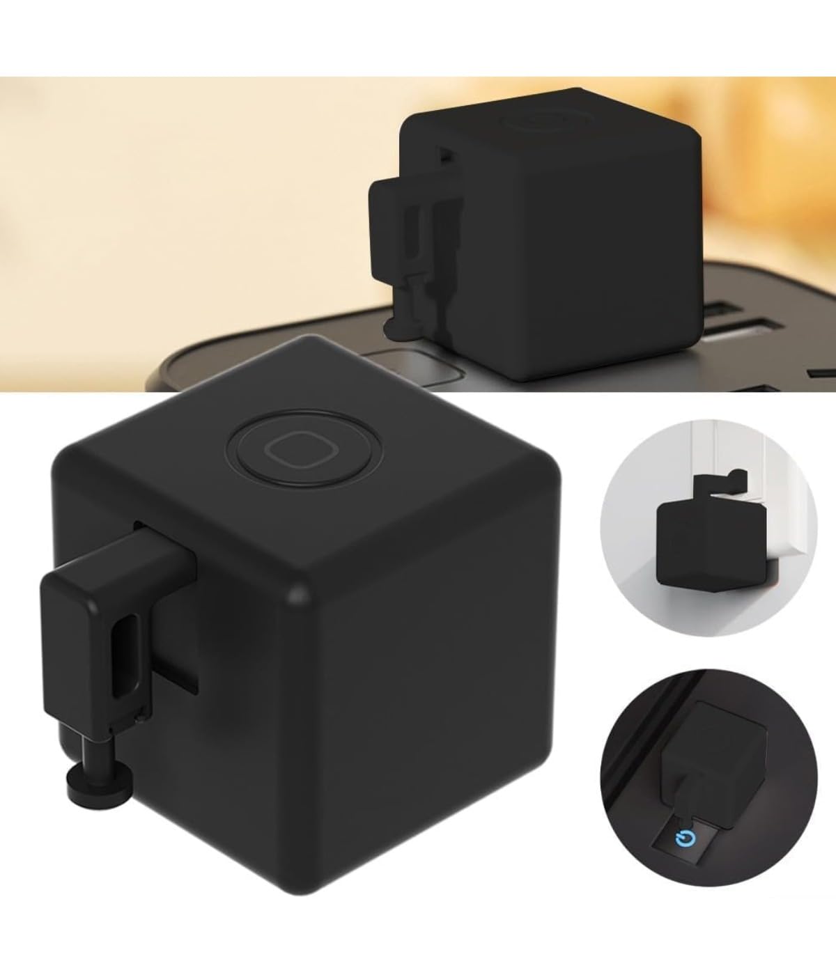 1 unidad de control táctil compatible con Bluetooth, interruptor de control inteligente, interruptor de luz, ventilador, TV, color negro