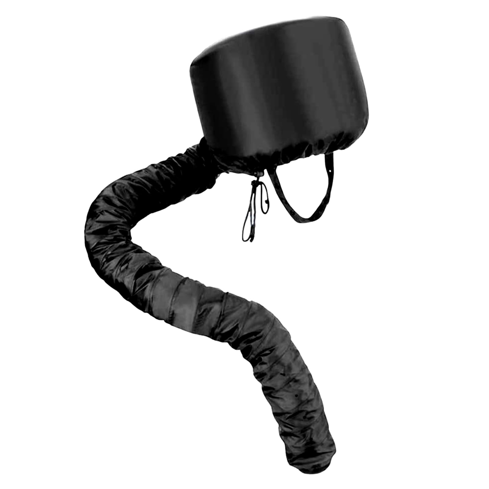 Casco per Asciugacapelli con Bonnet Elastico, Asciugatura Profonda per Capelli Ricci, Riscaldato per Cura Intensiva (Nero)