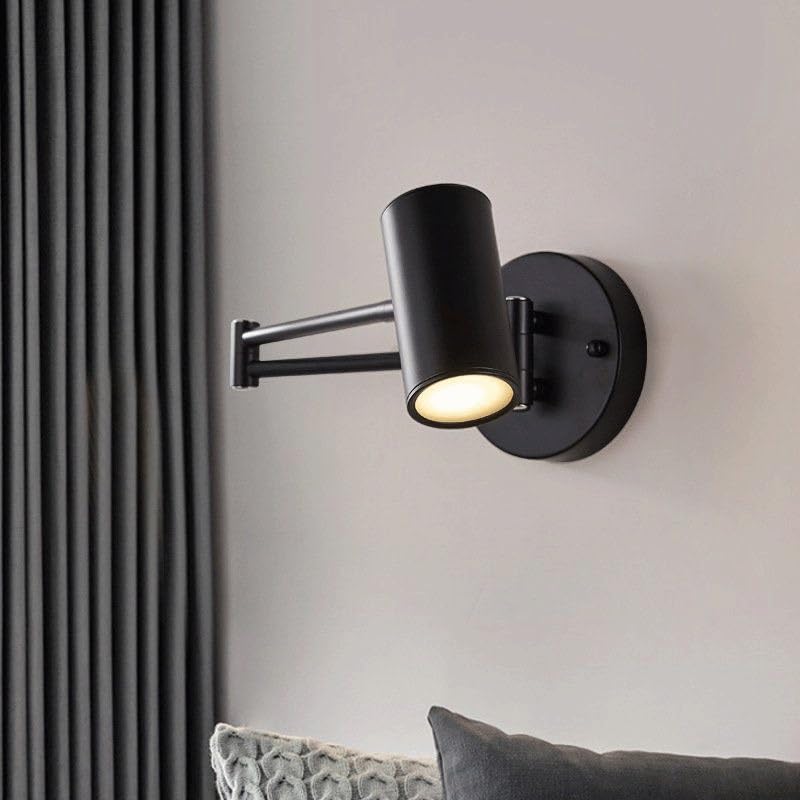 Applique murale rotative E27 en fer et acrylique style nordique pour salon