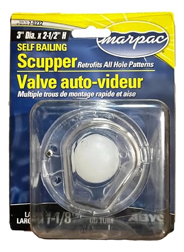 Fiberglass Supply Depot Flow-max Self Bailing Ball Scupper - Clear