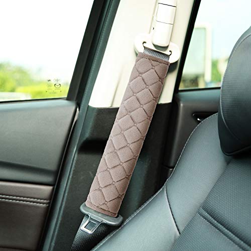 Tatuo 4 Pack Safe Belt Pads For Car Seatbelt Protector Soft Comfort Safe Belt Shoulder Strap Covers Harness Pads Helps Protect Your Neck And Shoulder (Khaki, 10.6 Inch) #TOP6
