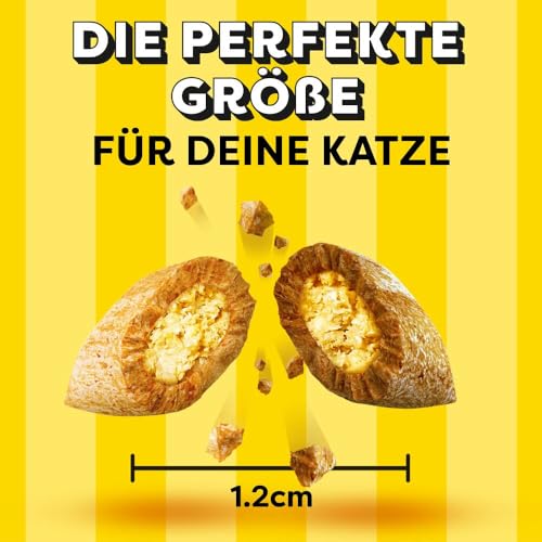 Dreamies Mix Katzensnacks mit Huhn & Ente – Außen knusprig & innen cremig – 6 x 60g