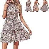 Zhongle 3D Flowers Halter Dress for Women,Sexy Floral Tassels Dress,Y2k Sleeveless Open Back Tassels Dress Sheer for Women (B-2,Medium)