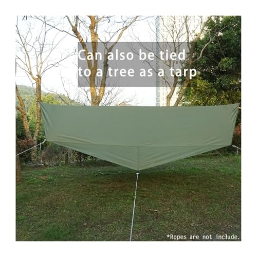 Manta de picnic grande e impermeable con lona verde para suelo de camping 4