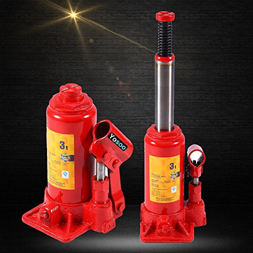 Preisvergleich Produktbild Rot Wagenheber Stempelheber Hydraulikheber Stempelwagenheber hydraulisch (3T)