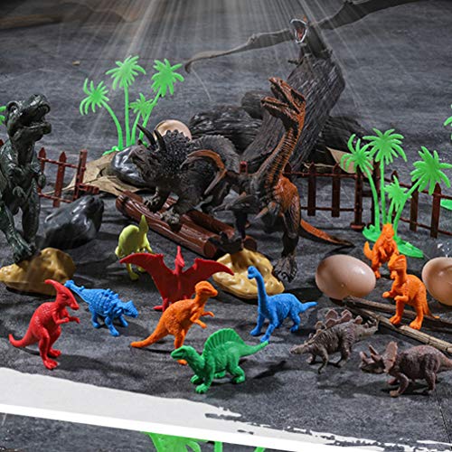 Toyvian Brinquedos de 40 PeÃ§as de Dinossauro Com Estatuetas de Dinossauros Realistas Sortidas Com C