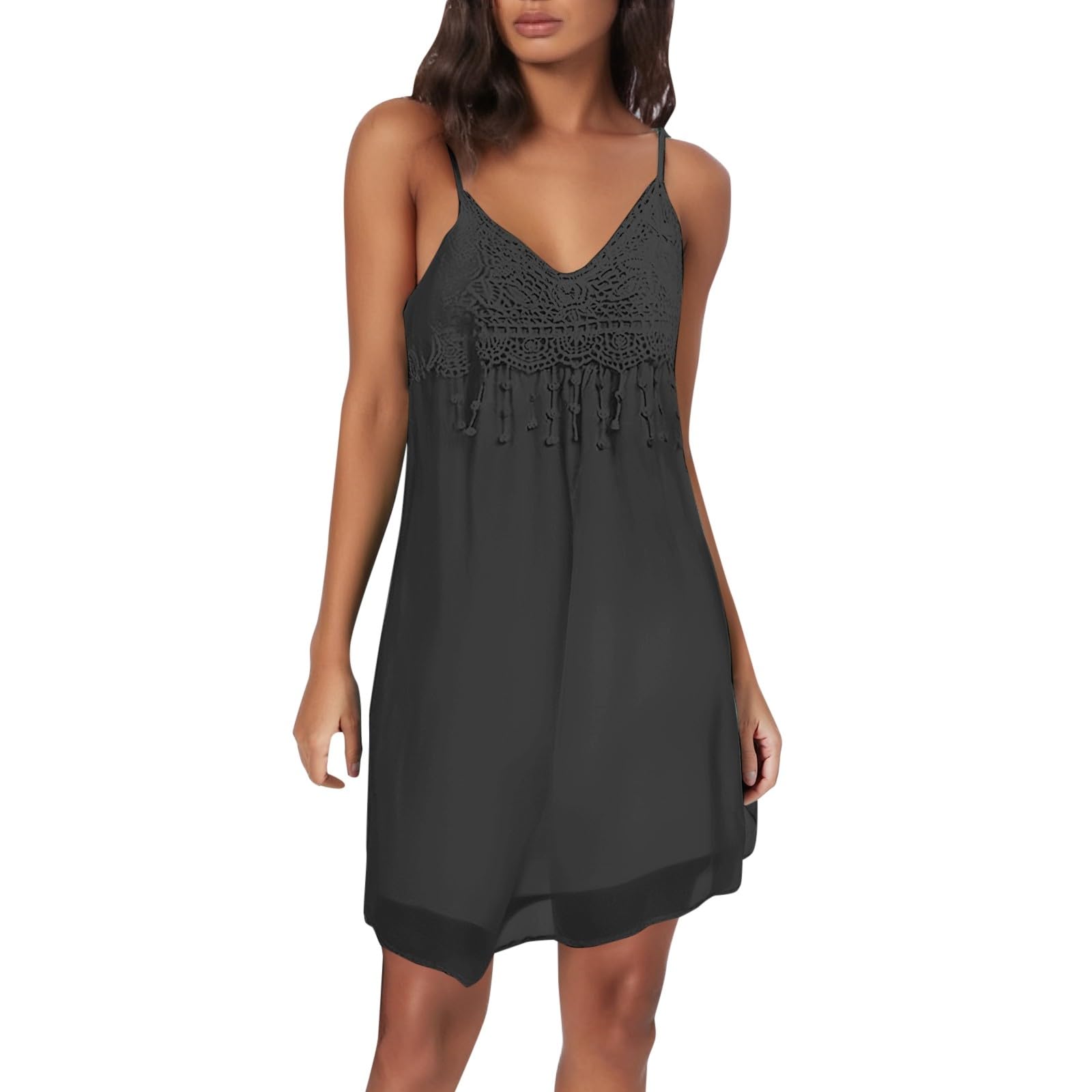 Robe midi bustier premium avec dentelle délicate style couture - 5