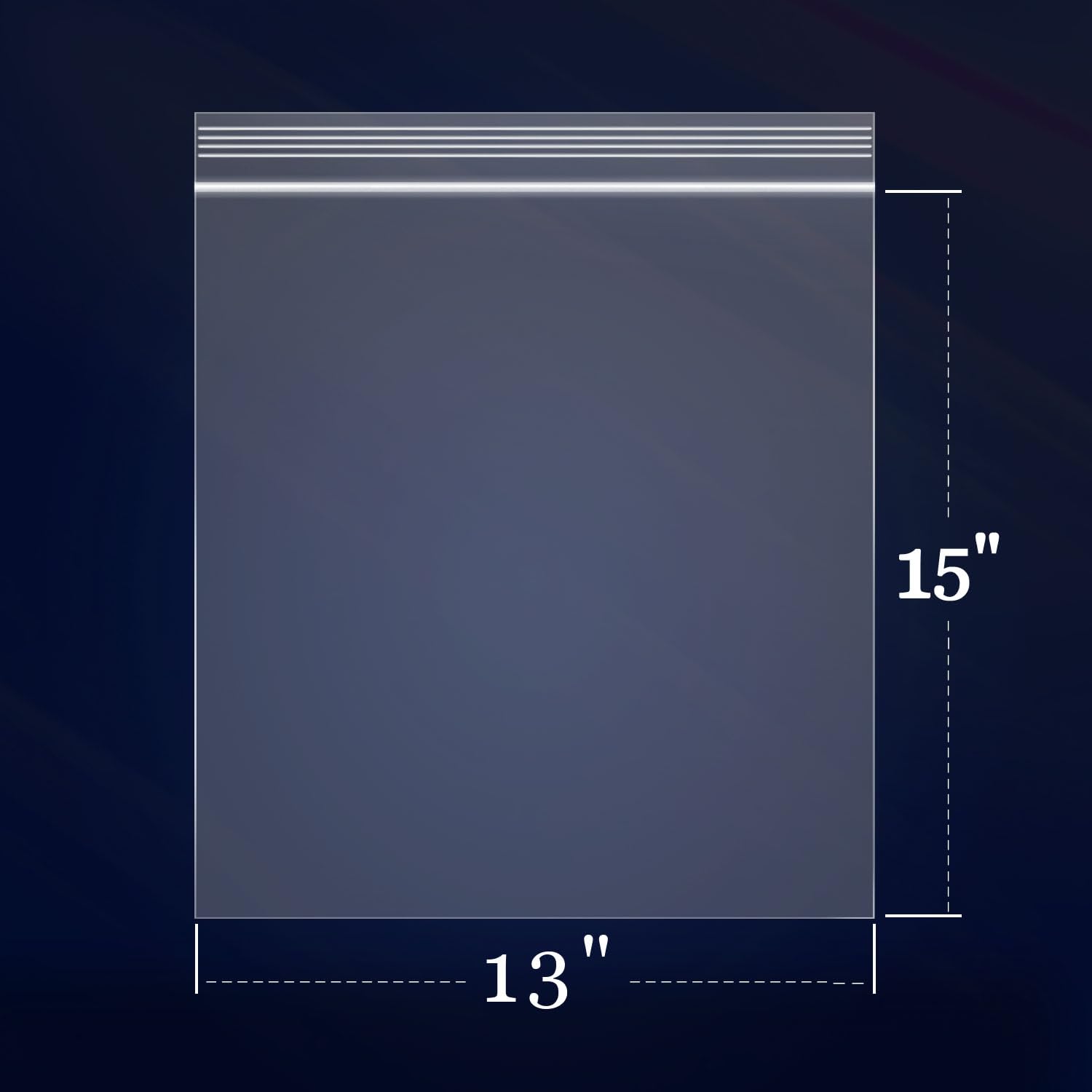500 unidades – 13 x 15 pulgadas, 2 mil bolsas de plástico transparente con cierre resellable con cierre de cierre para ropa, camisetas, pantalones
