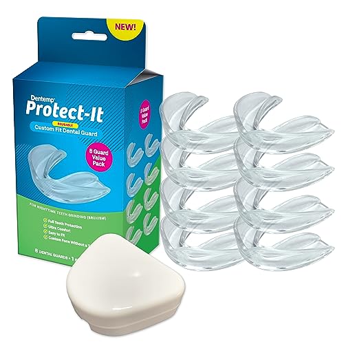 Image of Dentemp Protect-It Custom Fit Mouth Guard 8 Pack for Teeth Grinding at Night - Night Guards for Sleep