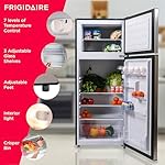 Frigidaire, 2 Door Apartment Size Refrigerator/Freezer Combo, 7.5 cu ft, Platinum Series, Stainless, 23" D x 21.5" W x 55.5" H - Image 3