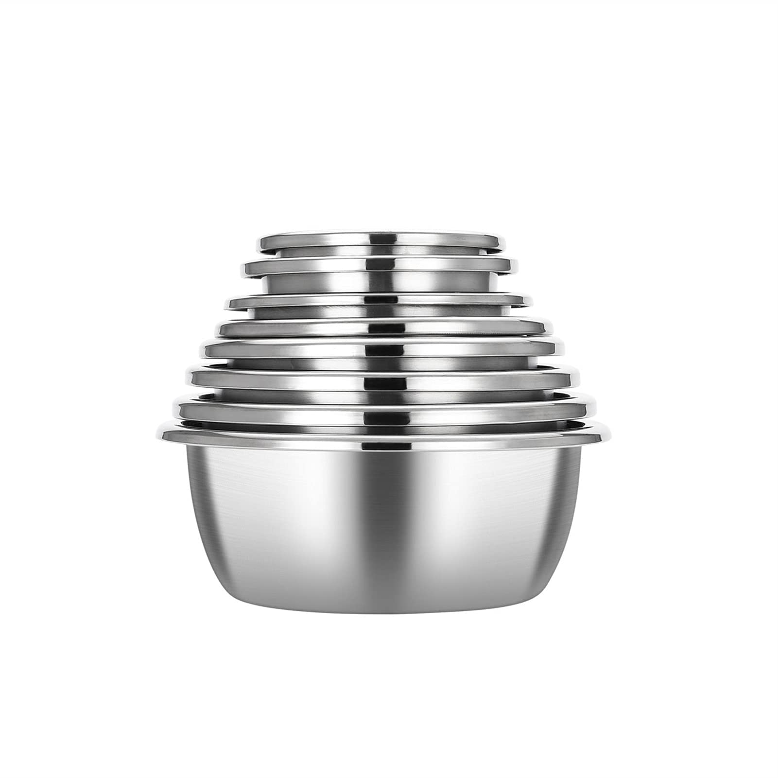 Cuencos para Mezclar de Acero Inoxidable, Cuenco para Sopa, Juego de 8 Piezas para Ahorrar Espacio, Almacenamiento para cocinar Alimentos en el hogar, el refrigerador y la Cocina