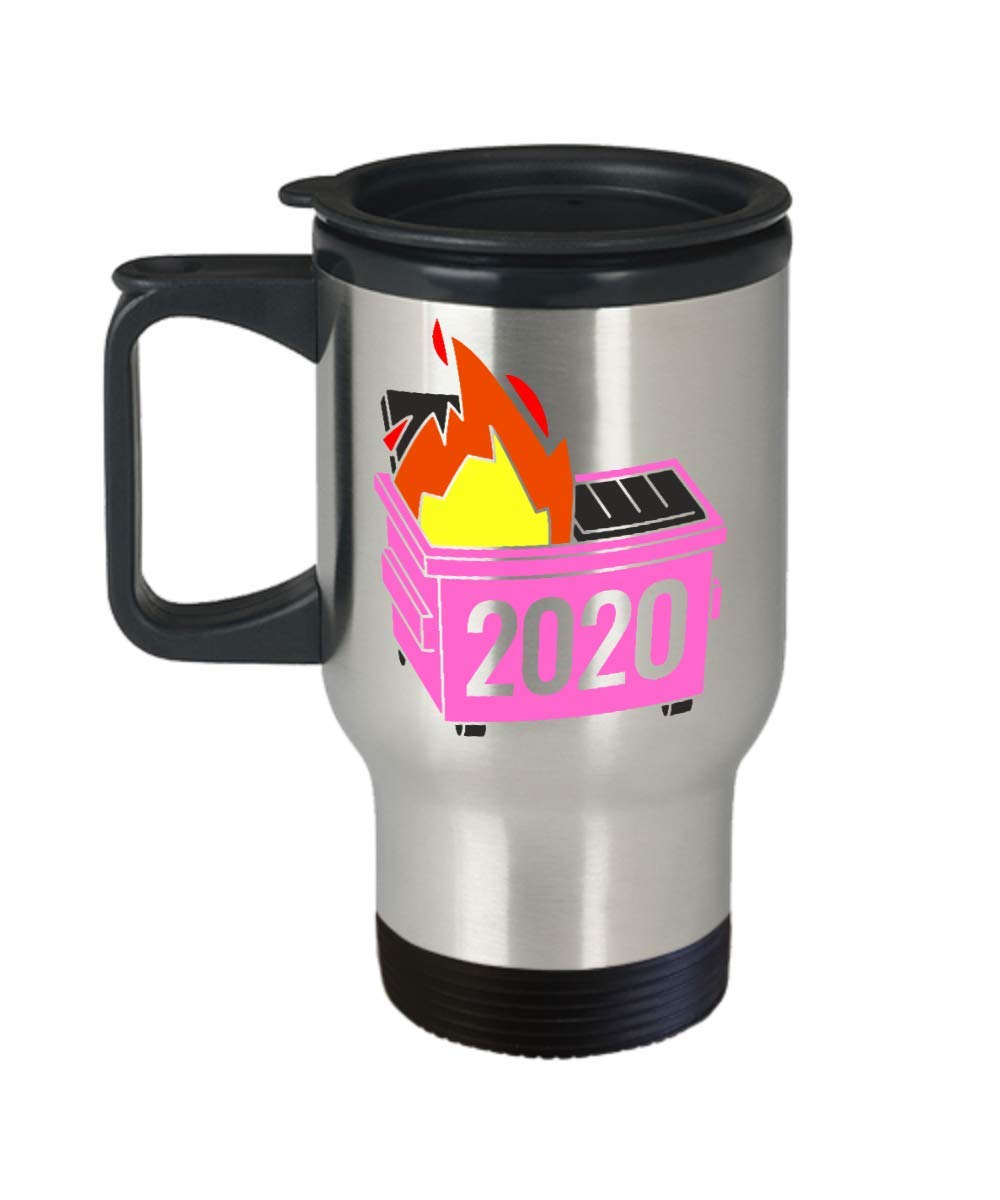 Amazon.com: Cute But Rude 2020 Dumpster Fire Mug Worst Year Ever One Star  Pink Dumpster Insulated Travel Coffee Cup : Home & Kitchen