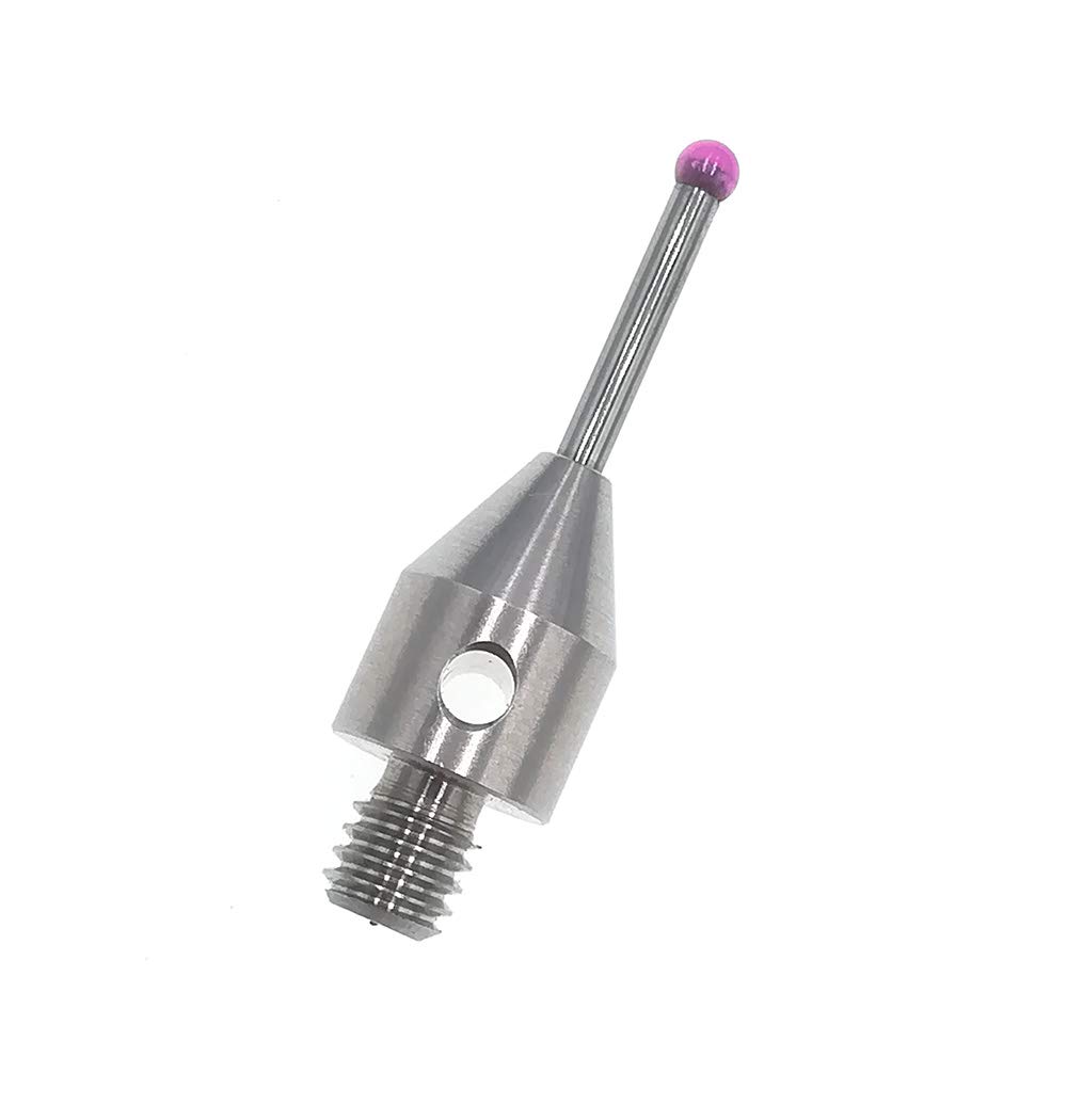 Inserti per pulsante per pulsante di misurazione tattile, filettatura M4, sfera di rubino Ø 2 mm, codolo in metallo duro, lunghezza 20 mm A-5003-2932.